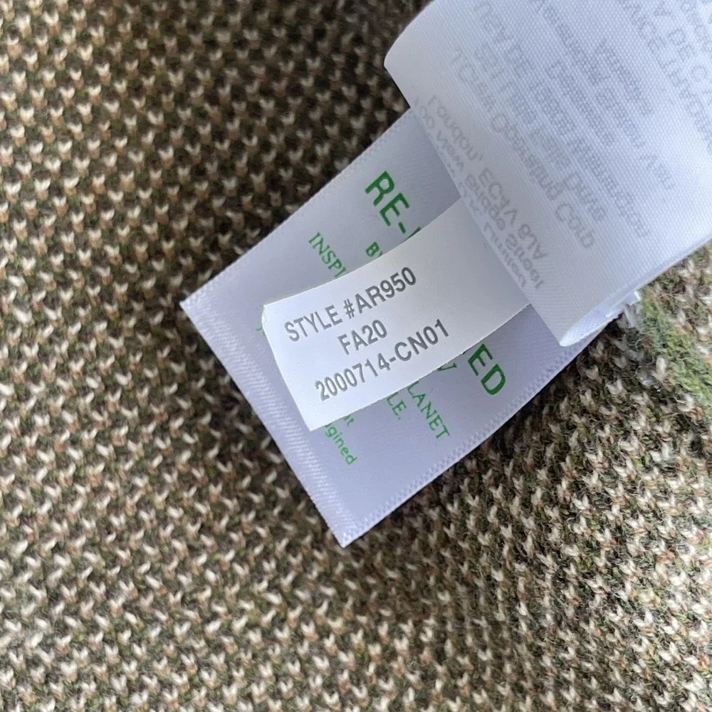 J. CREW Sweater Blazer Women Large Green Camo Sophie Open Front Boho Chic Jacket